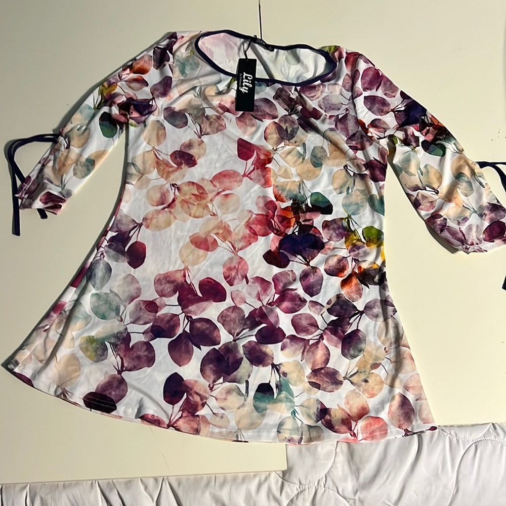 Lily by firmiana flowered shirt